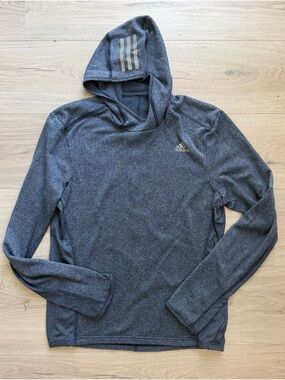 Adidas mens blue pullover hooded sweatshirt